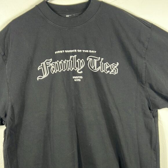 🔥🔥 FAMILY TIES FIRST SMOKE OF THE DAY NYC Podcast RARE T-Shirt Sz XL - PERFECT - Picture 3 of 7
